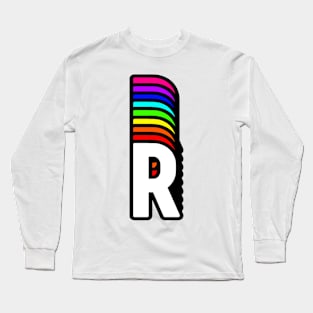 Rainbow Letter, R Long Sleeve T-Shirt